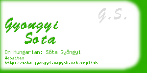 gyongyi sota business card